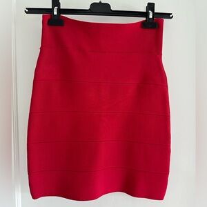 BCBG red mini skirt
